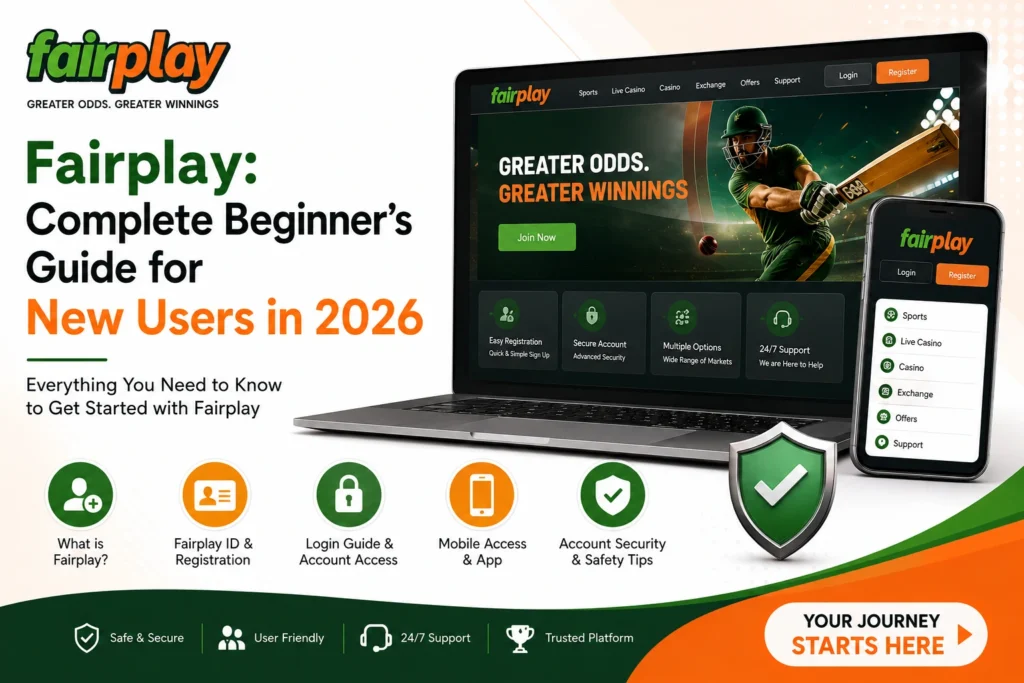 Fairplay complete beginner's guide 2026 covering Fairplay ID, registration, login, mobile app, account security and website access